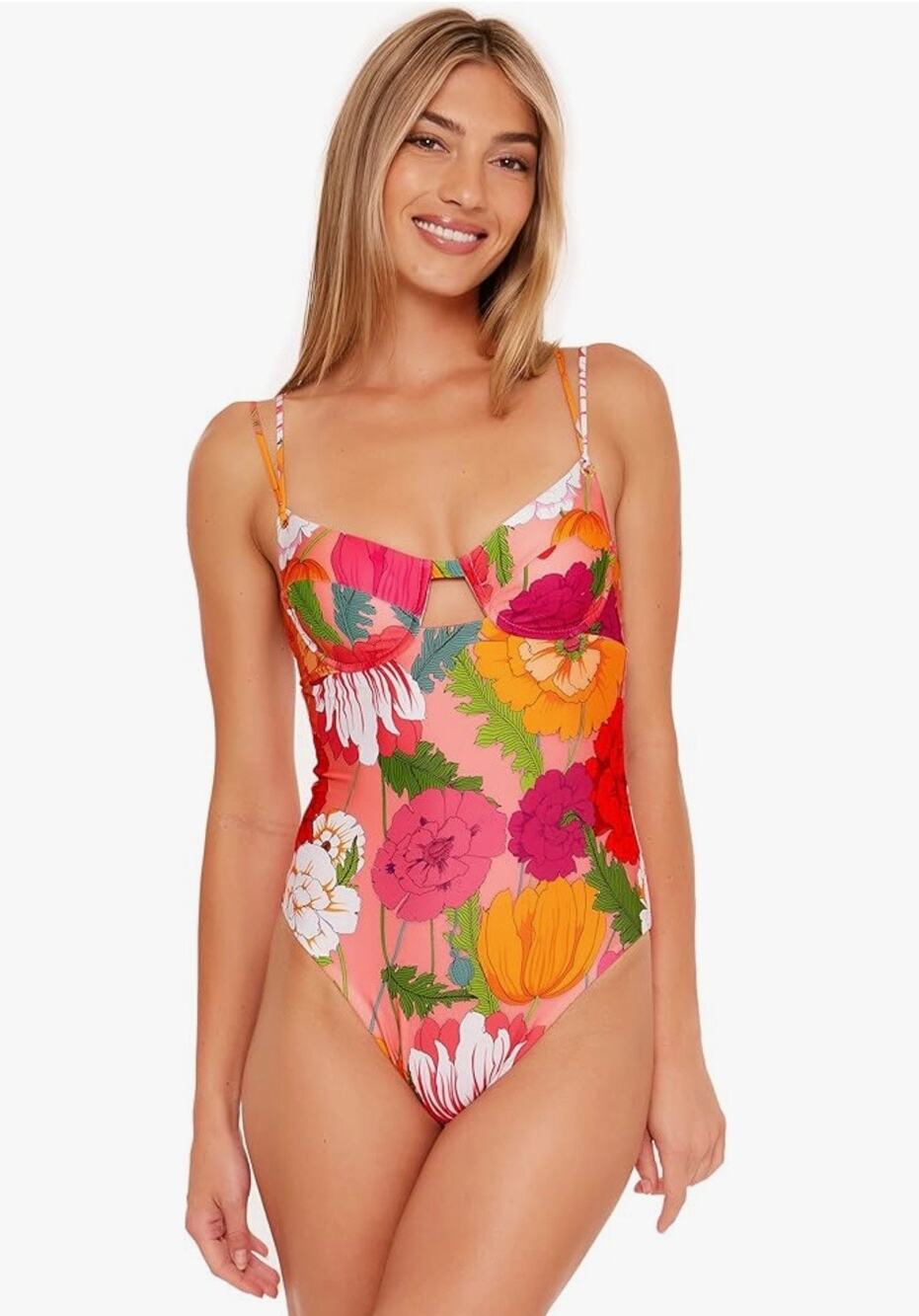 Trina Turk NEW Women’s Sunny Bloom Standard Underwire One Piece Swimsuit size 12